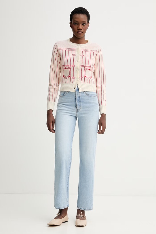 Levi's jeans RIBCAGE STRAIGHT ANKLE 72693.0282 albastru SS26