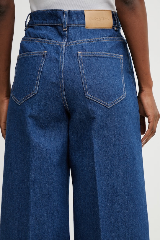 Maison Kitsuné jeansy relaxed fit damskie niebieski QW01102WD4023