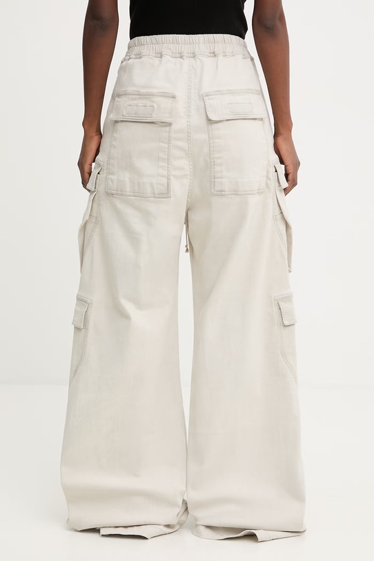 Odzież Rick Owens DRKSHDW Double Cargo Jumbo jeansy relaxed fit damskie DS01F4324.SDMW beżowy