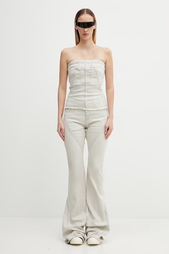 Rick Owens DRKSHDW jeansy Bias DS01F4302.SDMW beżowy