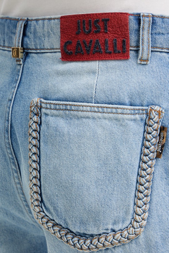 Just Cavalli jeansy straight damskie 80PAB5T3.CDWCD niebieski