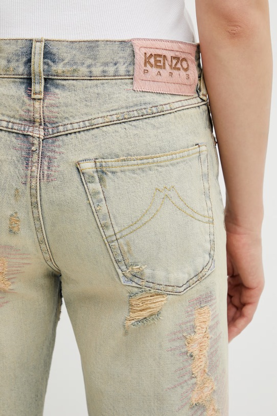 Kenzo jeansy Pants niebieski FG52DP2396Q8