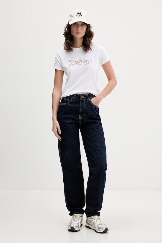 Dickies jeansy relaxed fit damskie DK0A883LRIN1 granatowy SS26