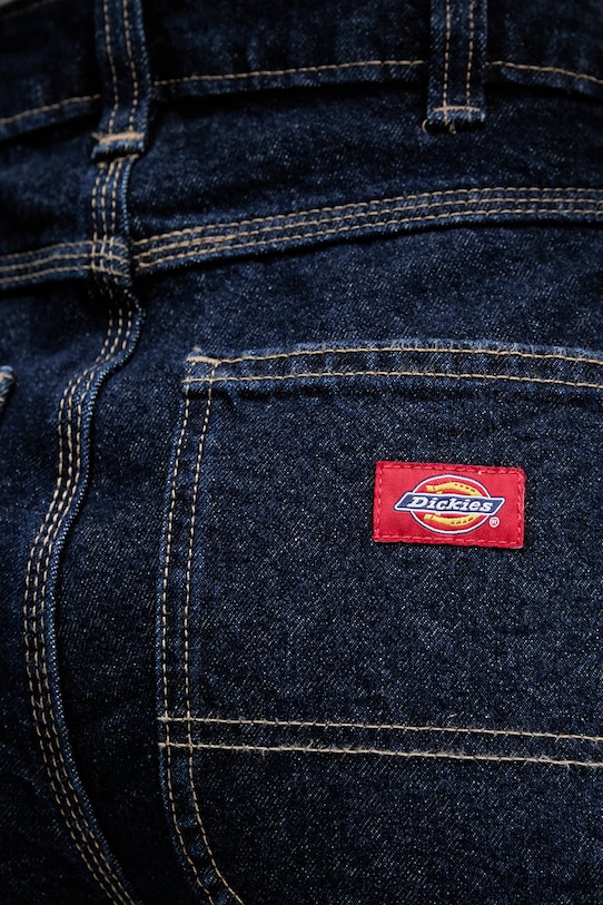 Dickies jeansy relaxed fit damskie DK0A883LRIN1 granatowy