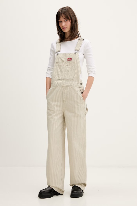 Dickies ogrodniczki męskie bawełniane beżowy DK0A8829L441