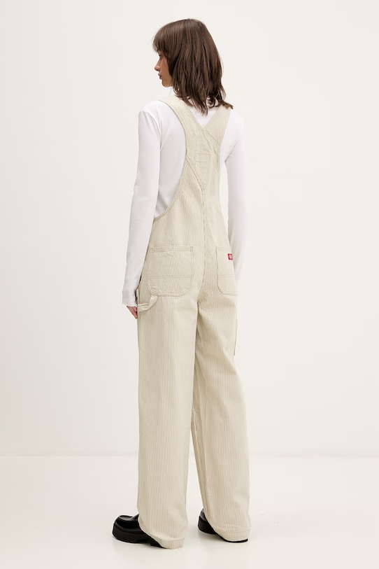 Odzież Dickies ogrodniczki męskie bawełniane DK0A8829L441 beżowy