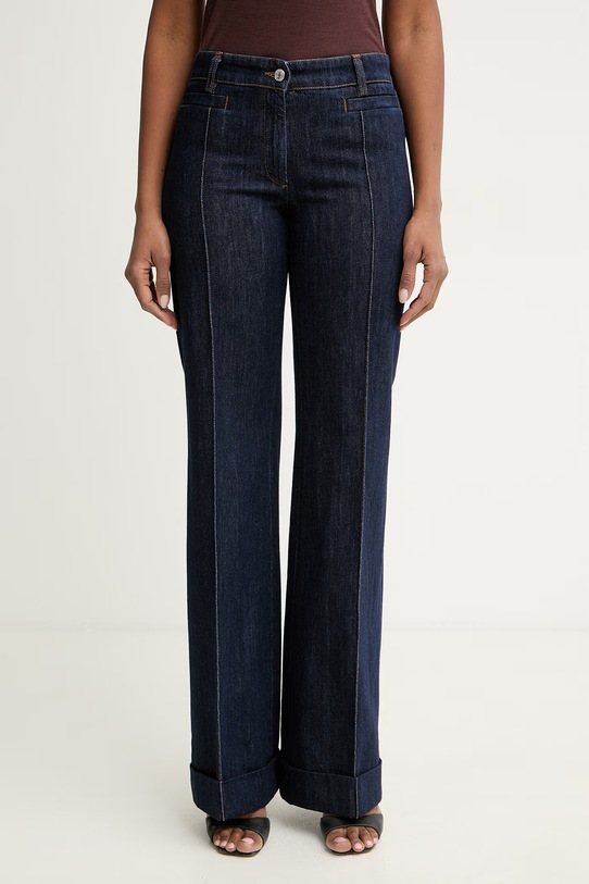 Missoni jeansy straight damskie granatowy DS26SI0L.BW00ZB