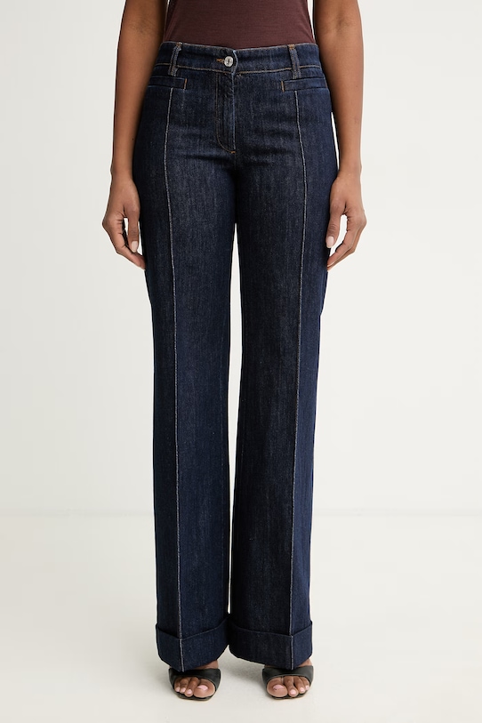 Missoni jeansy straight damskie granatowy DS26SI0L.BW00ZB