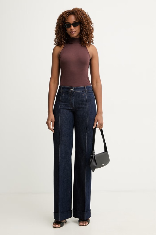 Missoni jeansy straight damskie DS26SI0L.BW00ZB granatowy SS26