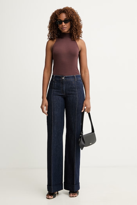 Missoni jeansy straight damskie DS26SI0L.BW00ZB granatowy SS26