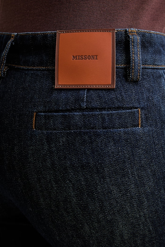 Missoni jeansy straight damskie granatowy DS26SI0L.BW00ZB
