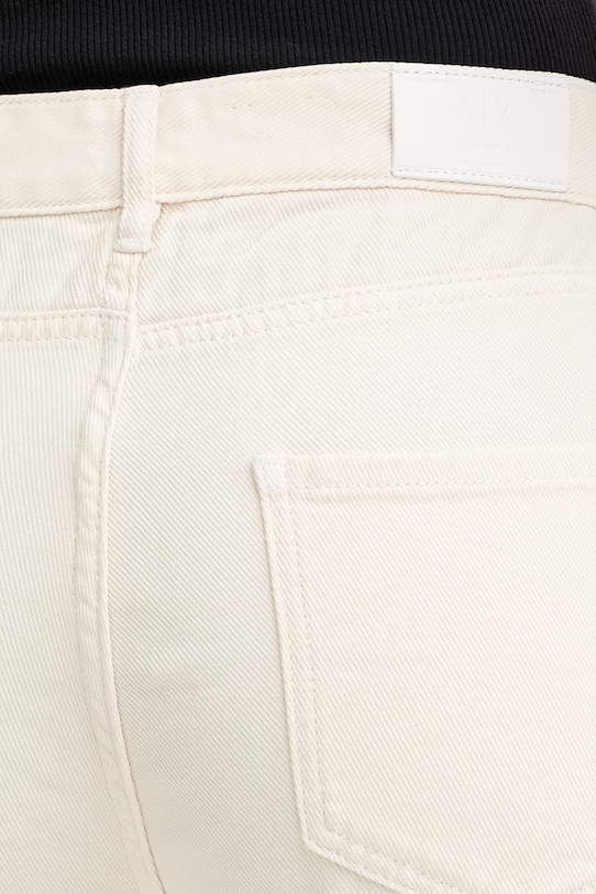 Armani Exchange jeansy relaxed fit damskie beżowy XW000073.AF12858