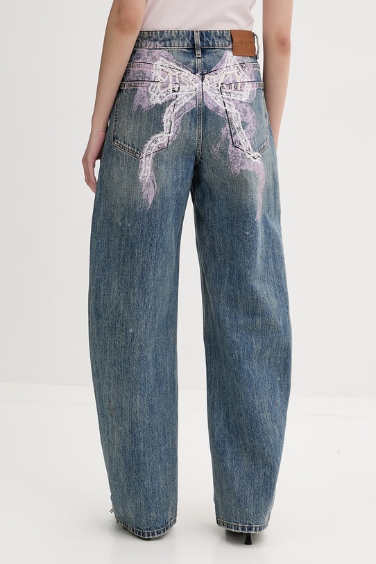 Odzież Miss Sixty jeansy relaxed fit damskie 6M1JJ00500 niebieski