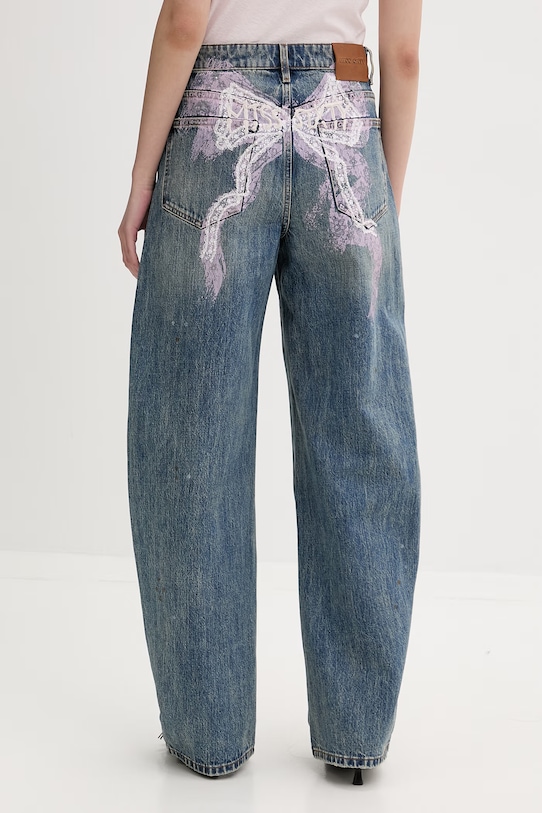 Odzież Miss Sixty jeansy relaxed fit damskie 6M1JJ00500 niebieski