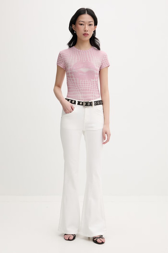 Miss Sixty Jeansy flare damskie 6M1JJ2430F biały SS26