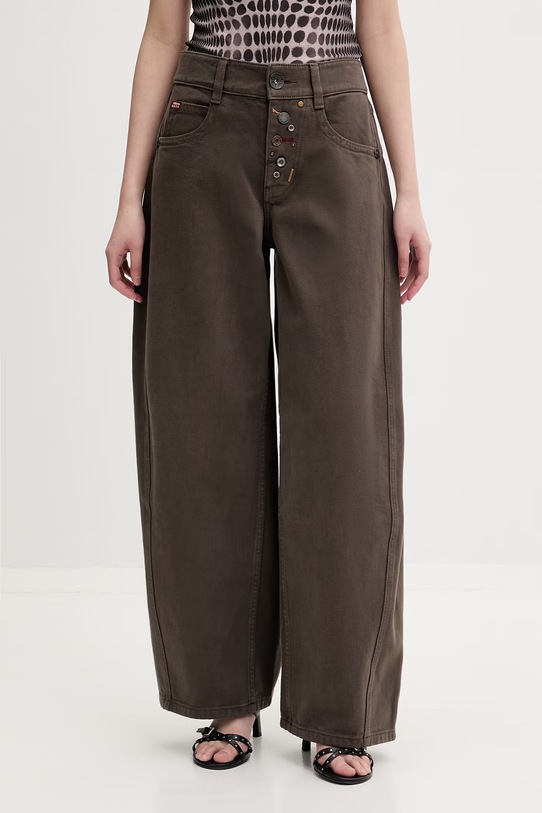 Miss Sixty jeansy relaxed fit damskie brązowy 6M1JJ47400