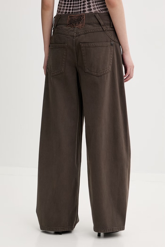 Odzież Miss Sixty jeansy relaxed fit damskie 6M1JJ47400 brązowy