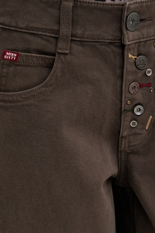 Miss Sixty jeansy relaxed fit damskie 6M1JJ47400 brązowy