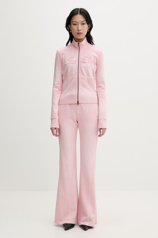 Miss Sixty spodnie dresowe damskie bawełniane 6M1PJ51500 różowy SS26
