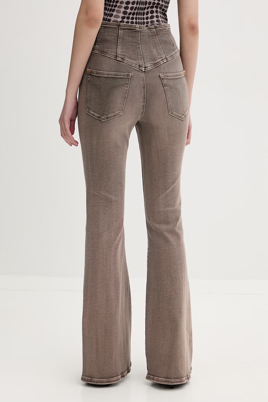 Odzież Miss Sixty Jeansy flare damskie 6M2JJ2050B brązowy