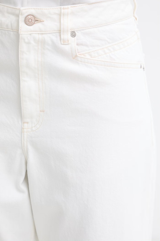 BOSS Orange jeansy wide leg damskie C SLOUCHY MR 2.0 beżowy 50558723