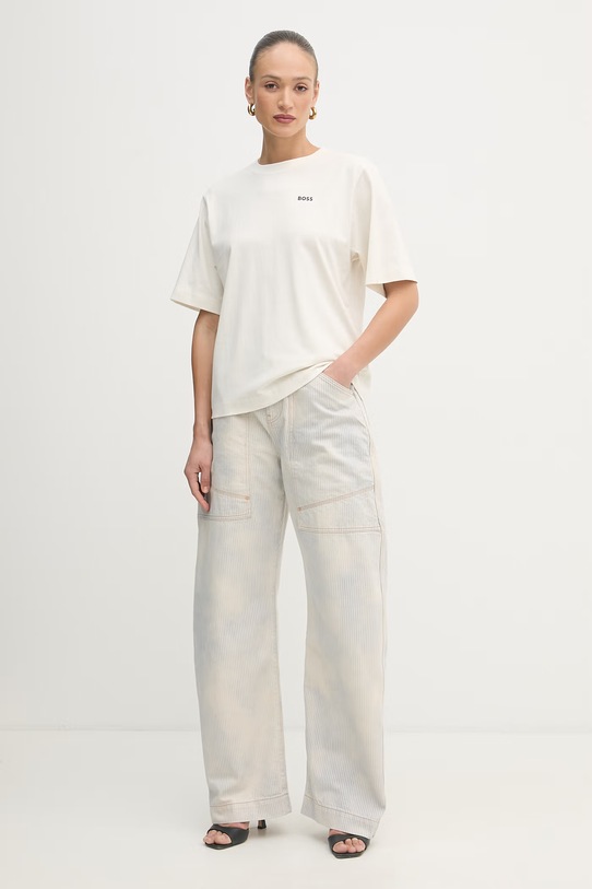 BOSS Orange jeansy relaxed fit damskie C CARGO BALLOON 2.0 50558724 niebieski SS26