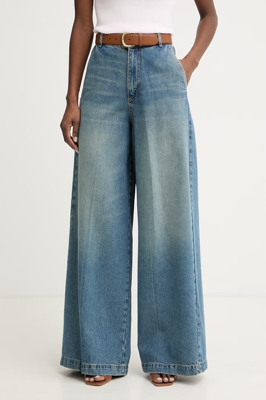 BOSS джинси wide leg жіночі CENTRAL 4.0 блакитний 50562202