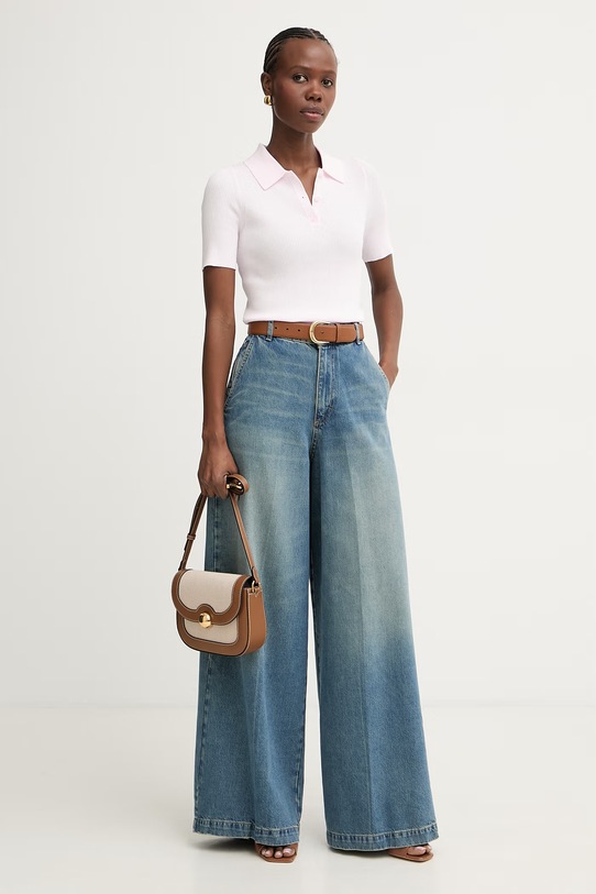 BOSS джинси wide leg жіночі CENTRAL 4.0 50562202 блакитний SS26