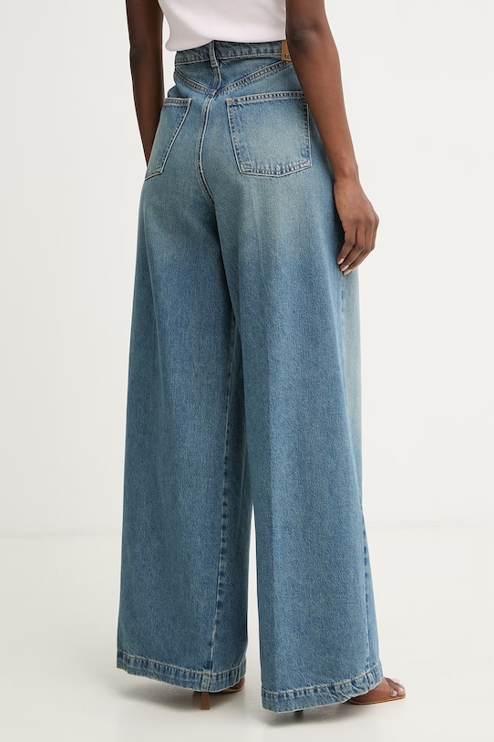 Одяг BOSS джинси wide leg жіночі CENTRAL 4.0 50562202 блакитний