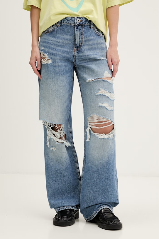 HUGO Blue jeansy straight damskie Gamala_4_B niebieski 50561138