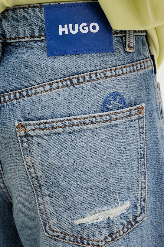 HUGO Blue jeansy straight damskie Gamala_4_B niebieski 50561138