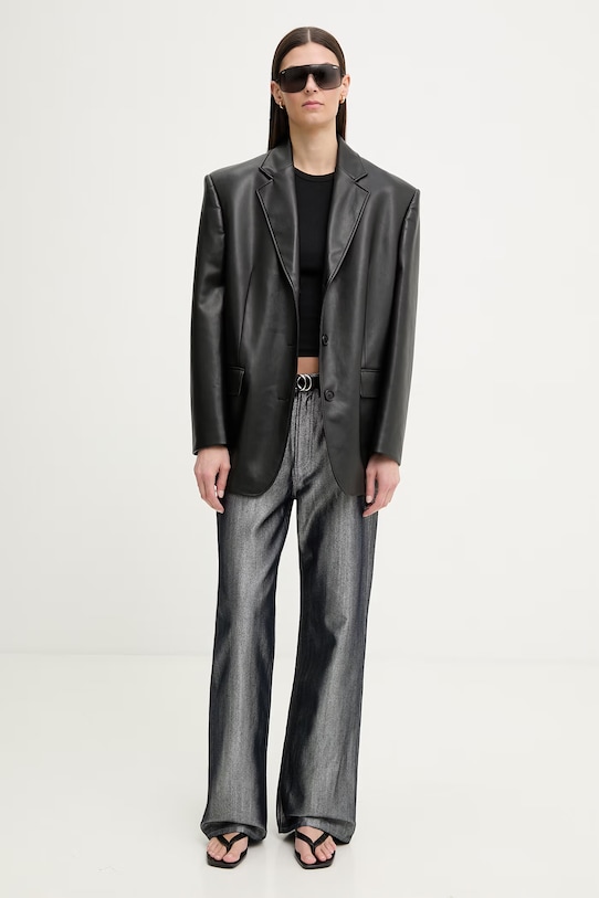 rag & bone jeansy wide leg damskie Logan RJ2525H1RLU granatowy SS26