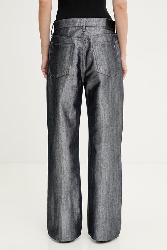 Odzież rag & bone jeansy wide leg damskie Logan RJ2525H1RLU granatowy