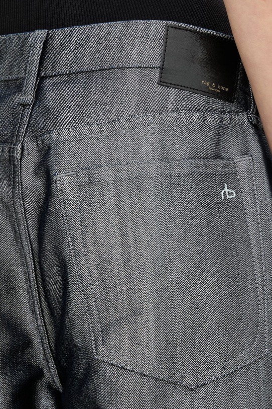 rag & bone jeansy wide leg damskie Logan granatowy RJ2525H1RLU