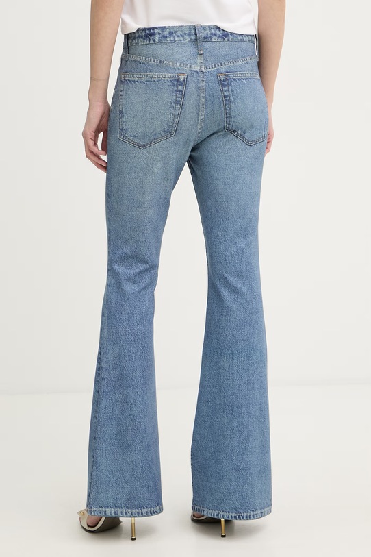 Odzież rag & bone spodnie dzwony damskie z wiskozy Miramar Dhalia RC7525H7MPO niebieski