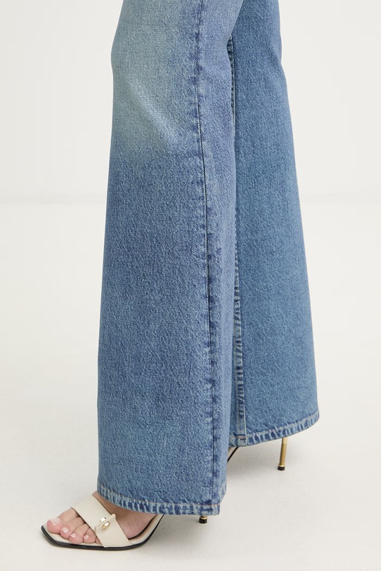 rag & bone spodnie dzwony damskie z wiskozy Miramar Dhalia RC7525H7MPO niebieski