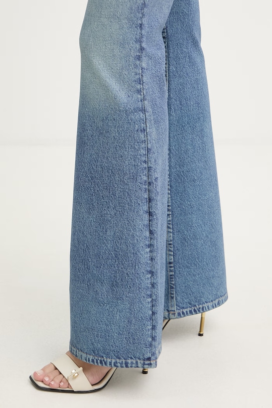 rag & bone spodnie dzwony damskie z wiskozy Miramar Dhalia RC7525H7MPO niebieski