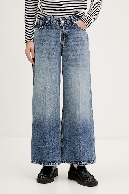 HUGO jeansy wide leg damskie Geredith_1 niebieski 50556985