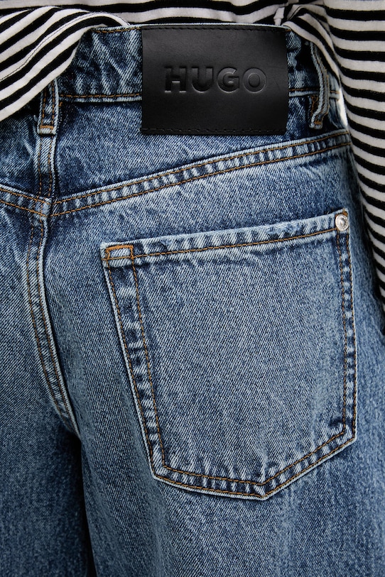 HUGO jeansy wide leg damskie Geredith_1 niebieski 50556985