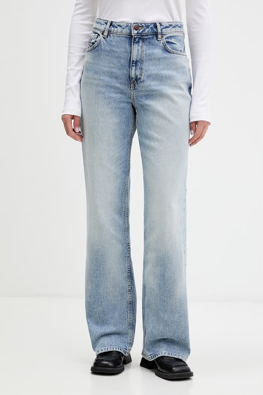 HUGO jeansy wide leg damskie 937_14 niebieski 50560035