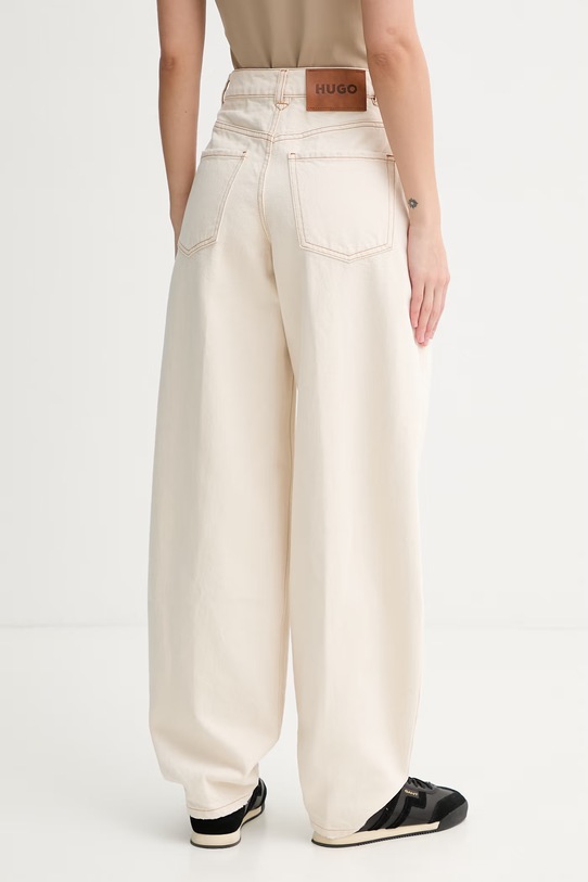 Odzież HUGO jeansy tapered damskie Gimine_5 50561201 beżowy