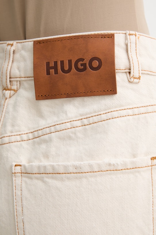 HUGO jeansy tapered damskie Gimine_5 beżowy 50561201