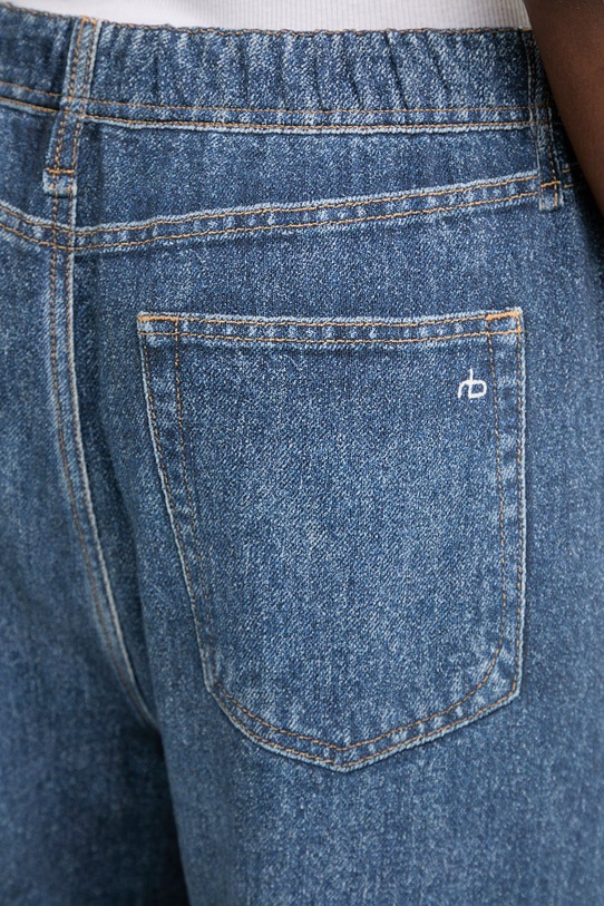 Odzież Rag & Bone spodnie bawełniane RC125F7MTE granatowy