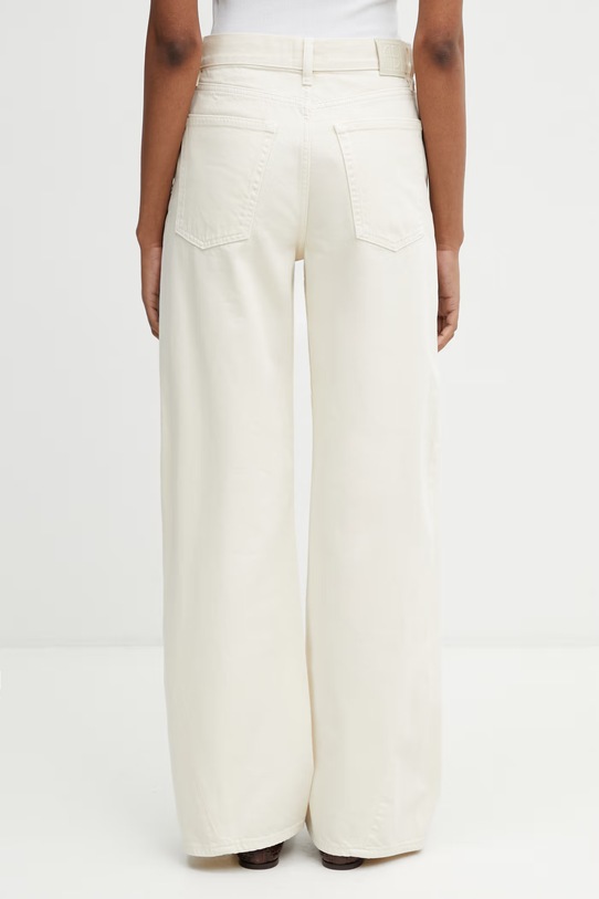 Odjeća Anine Bing BRIE JEAN krem relaxed fit ženske traperice A.06.12211.YLW31 bež