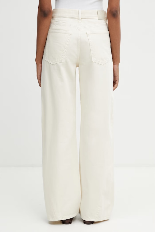 Odjeća Anine Bing BRIE JEAN krem relaxed fit ženske traperice A.06.12211.YLW31 bež