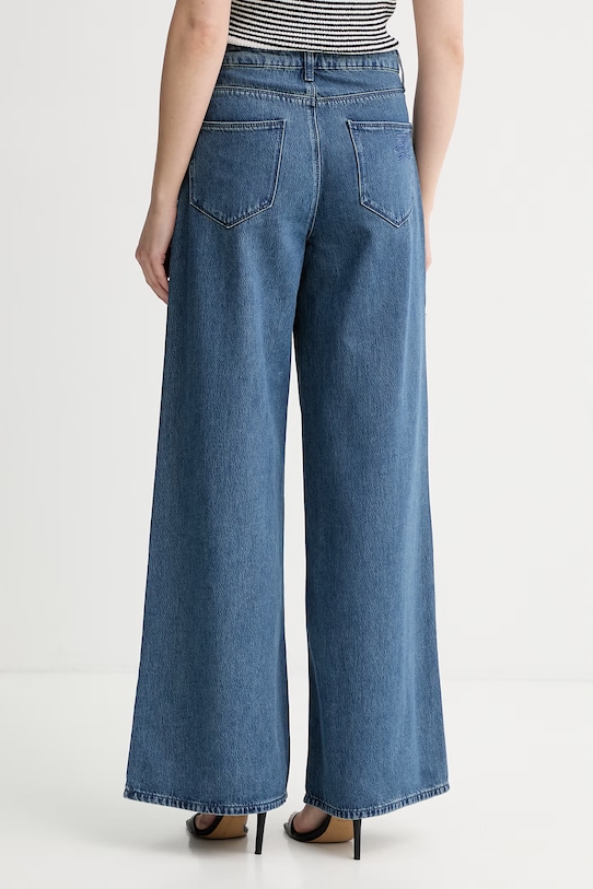 Odzież Karl Lagerfeld jeansy wide leg damskie B2W10038 niebieski