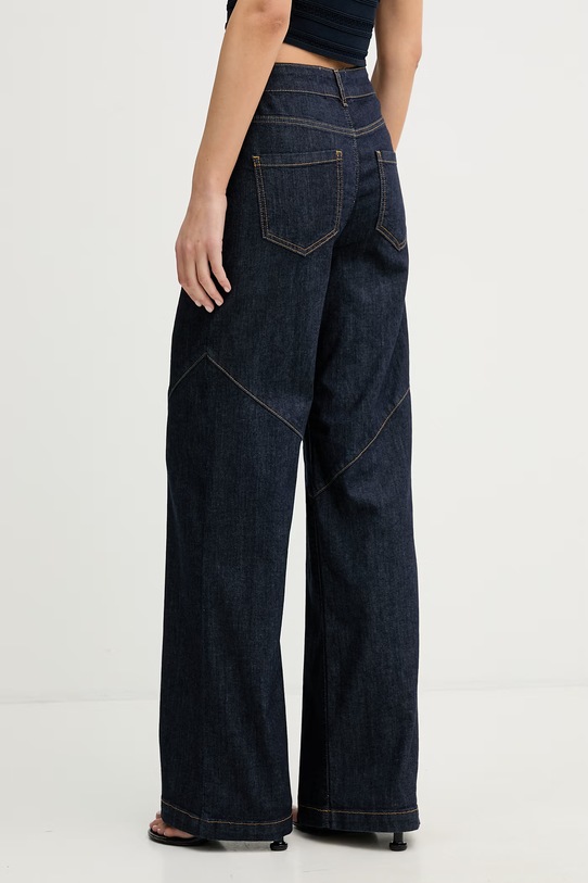 Odzież Blugirl Blumarine jeansy wide leg damskie RA6067.D4992 granatowy