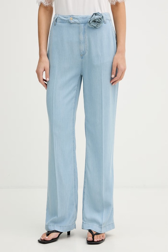 Blugirl Blumarine spodnie regularne damskie niebieski RA6081.D5049