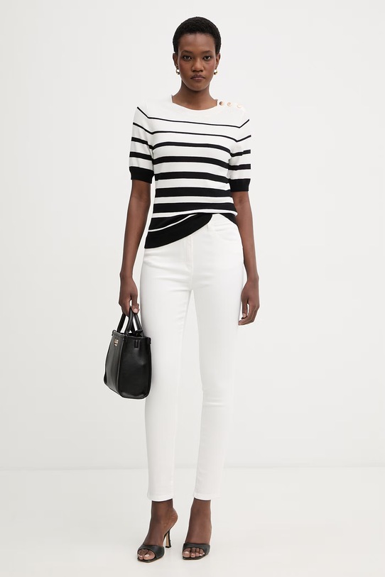 Morgan jeansy skinny damskie PARDAM1 biały SS26