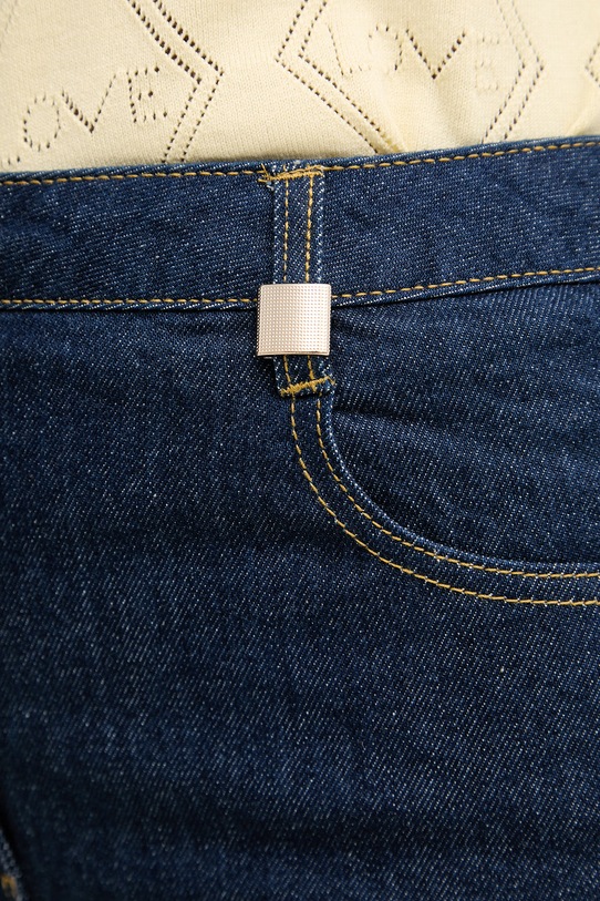 Odzież Morgan jeansy straight damskie PASCI granatowy